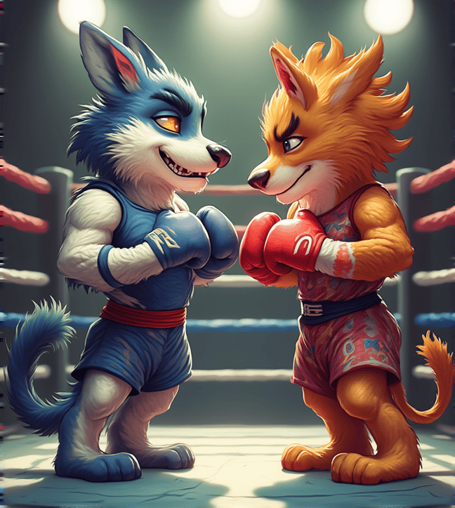 "Kansas State Wildcats vs Arizona Wildcats boxing showdown, depicting intense rivalry between the two teams."